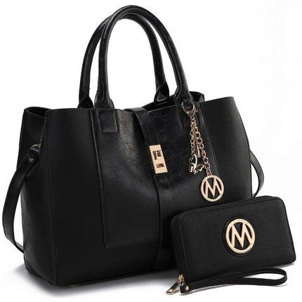 MKF Collection Yola Women's Satchel Handbag with Wristlet Wallet by Mia K.