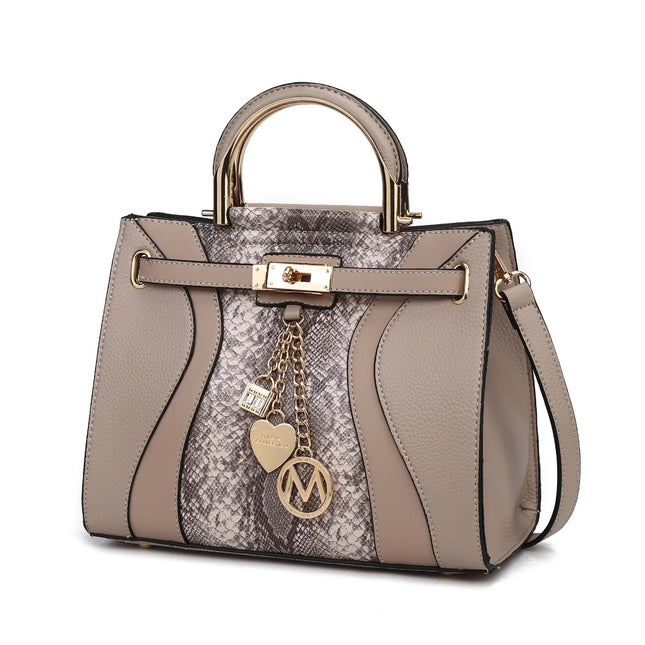MKF Collection Cassia Snake embossed Women's Satchel Bag by Mia K